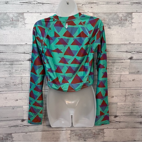 Free People Movement "Make Way" Printed Rasher Sport Top Size L - Picture 5 of 13